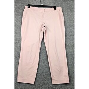 J.Crew Cafe Capri Pants Womens 12 Pink Slim Leg Cropped Chino Trousers Pastel